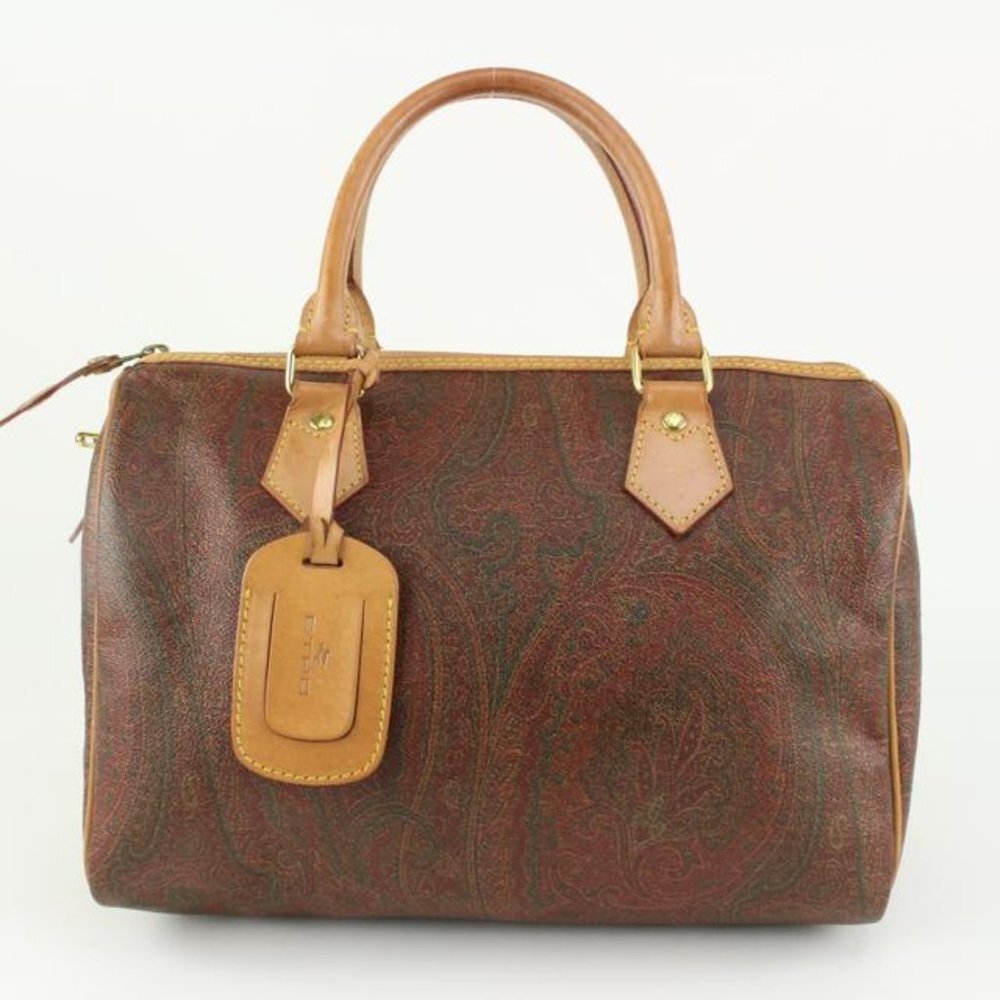 Etro Bordeaux Paisley Boston Doctor's Bag 127et14